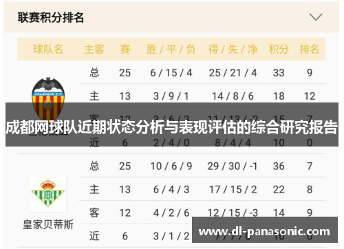 成都网球队近期状态分析与表现评估的综合研究报告